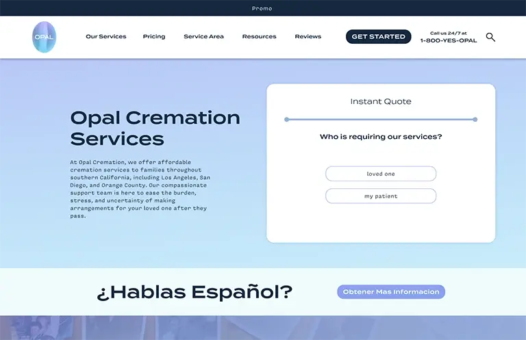 Homepage for Opal