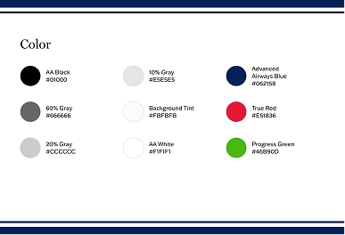 Advanced Air web style guide: colors