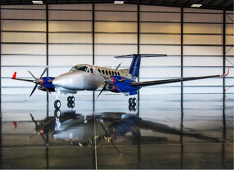 Private plane in a hangar, getting ready for use