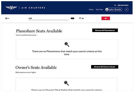 Advanced Air Search Results empty