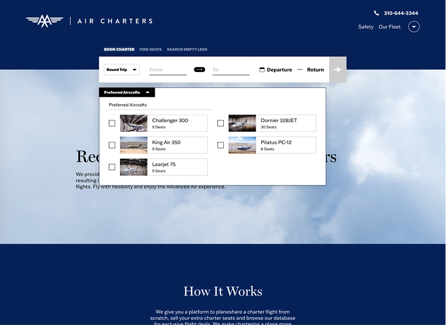 Advanced Air search UI