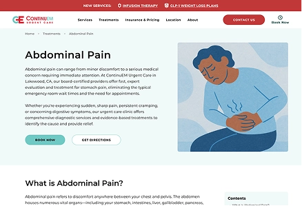 ContinuEM Abdominal Pain landing page