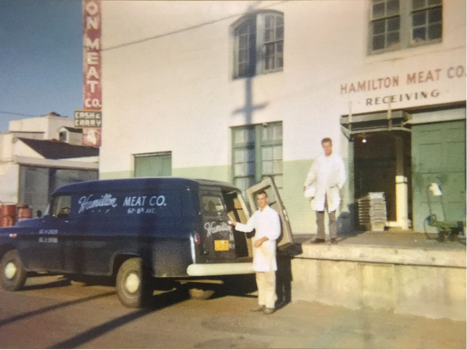 A vintage picture of workers at Hamilton Meat Co