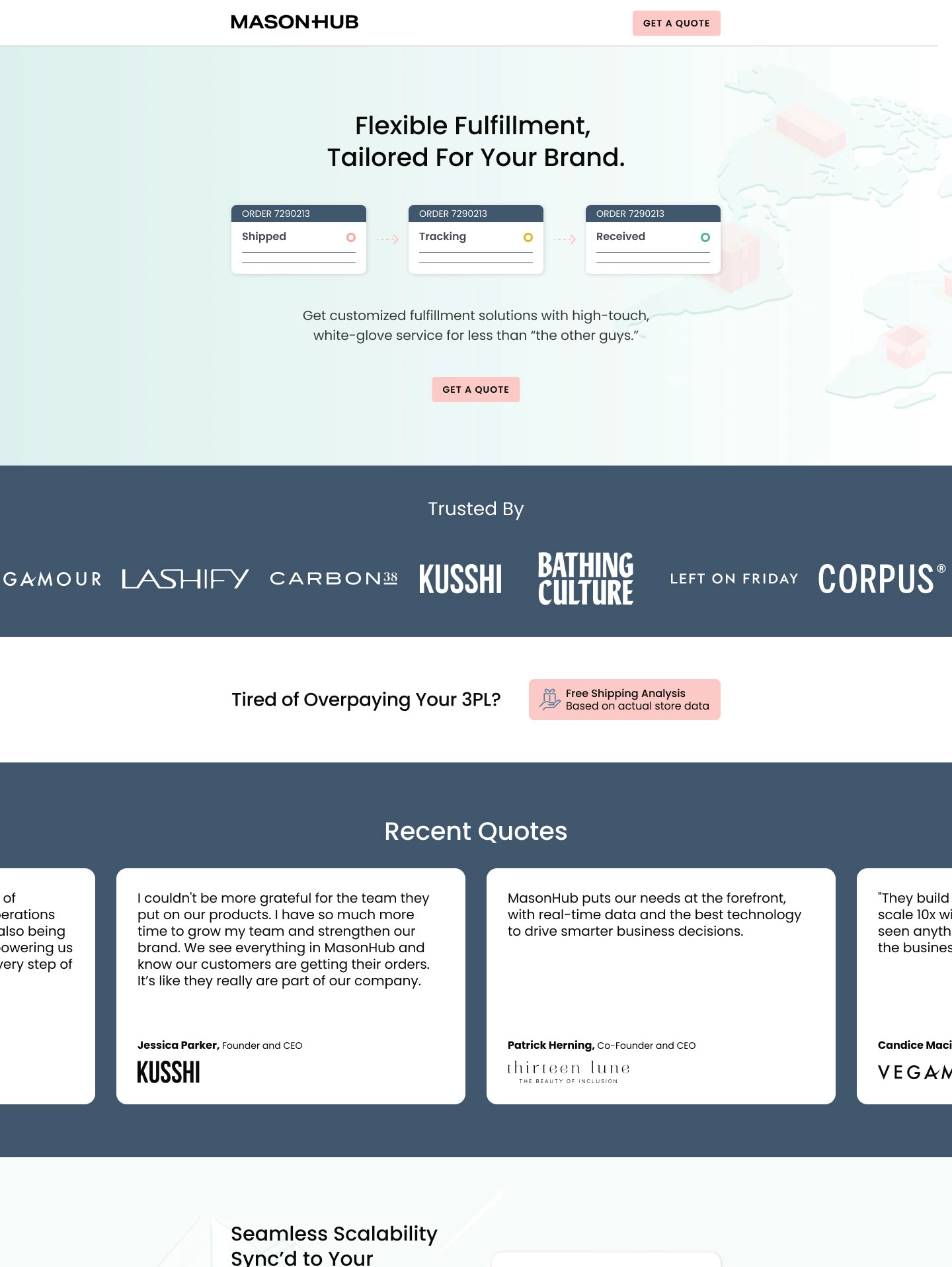 MasonHub Landing Page Block One