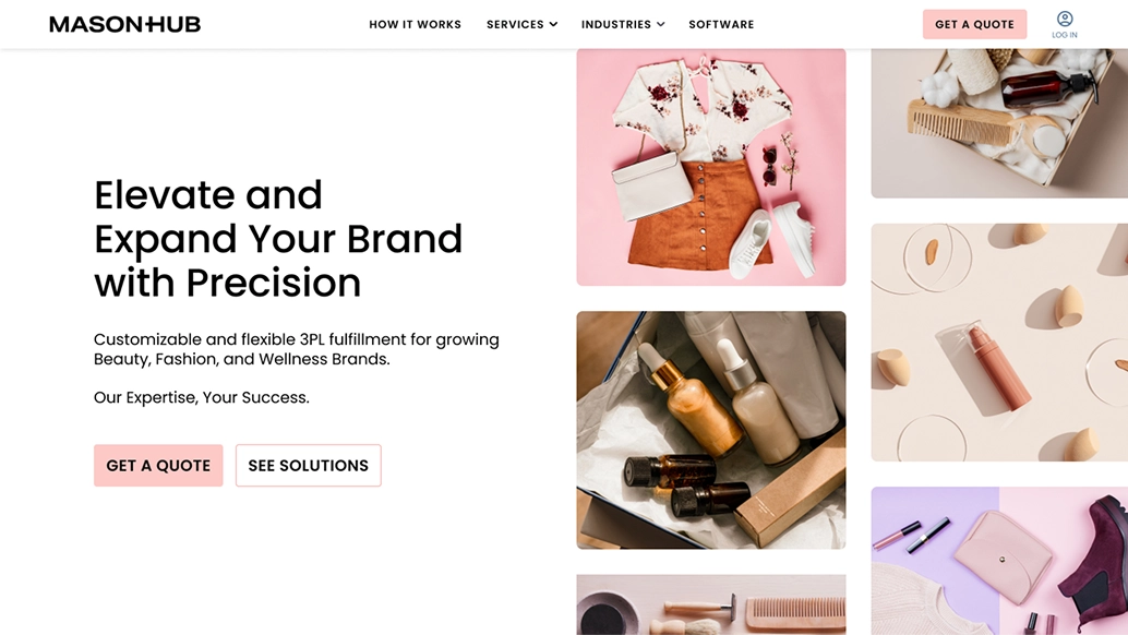 MasonHub Homepage desktop mockup