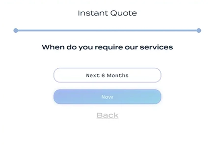 Quote flow screen