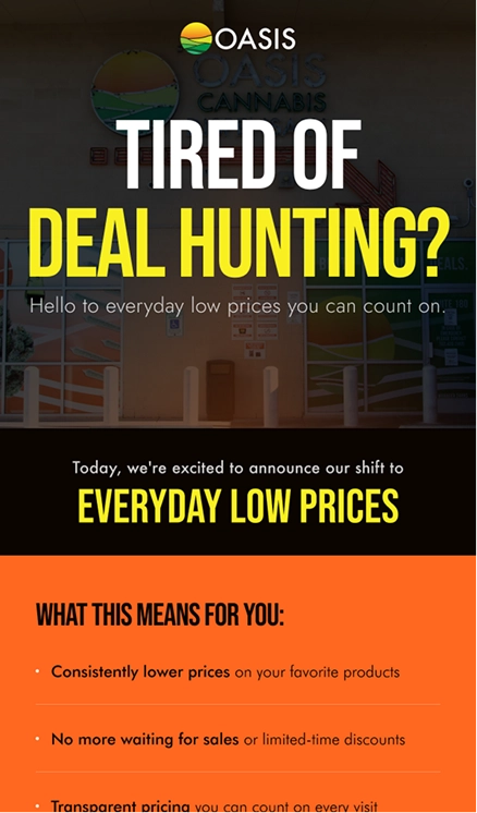 Oasis Email - Tired of Deal Hunting?