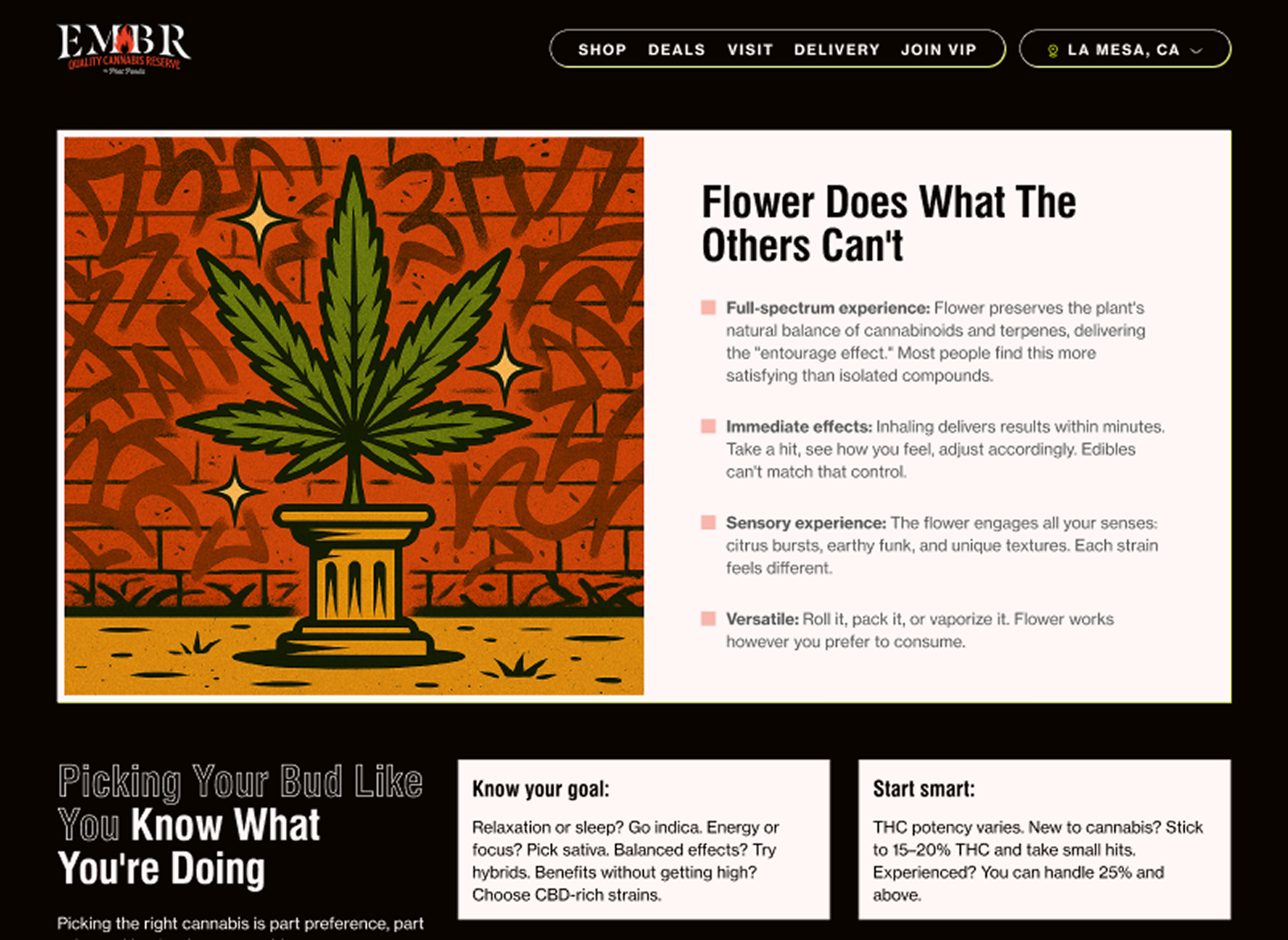 EMBR Flower Educational Content Page